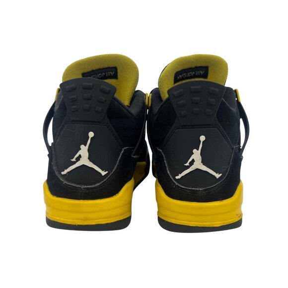 AUTHENTIC Air Jordan 4 Retro Thunder Black & Tour Yellow Sneakers • Women's 8.5 - Picture 7 of 16